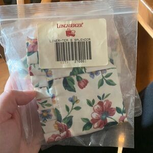 Longaberger Floral Splendor Liner Tea Basket
